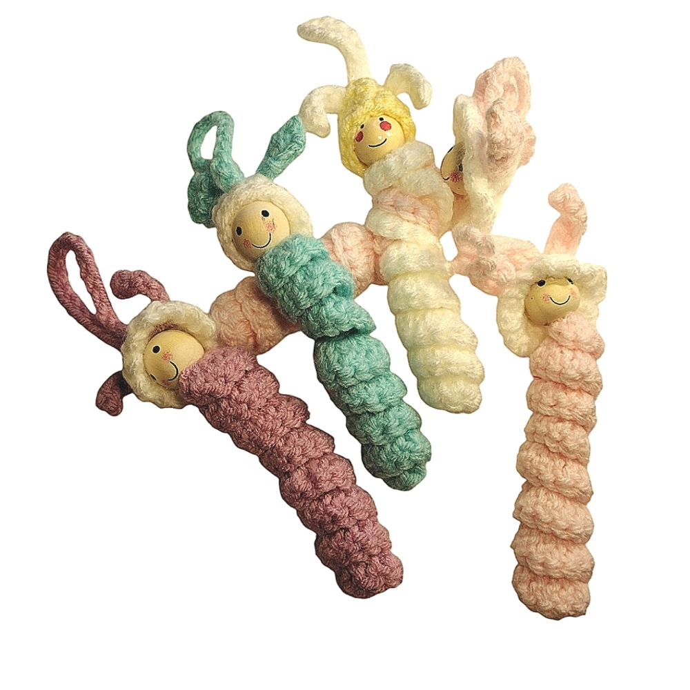 Handcrafted Easter Worry Worm & Fidget Set Of 5- Multicolor - Picture 9 of 9